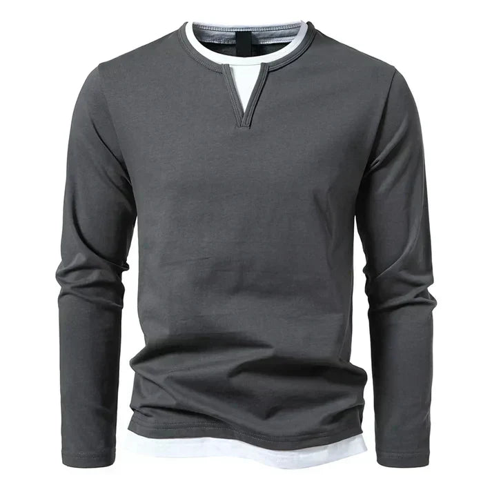Alwin Premium Langærmet T-shirt i kæmmet bomuld